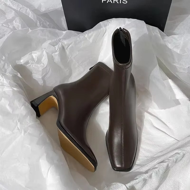 VALENTIA™ — The Luxe Leather Ankle Boot